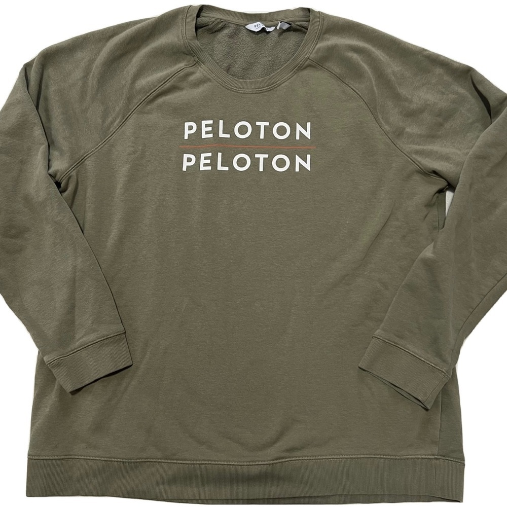 Peloton XL women Crewneck sweatshirt green workout